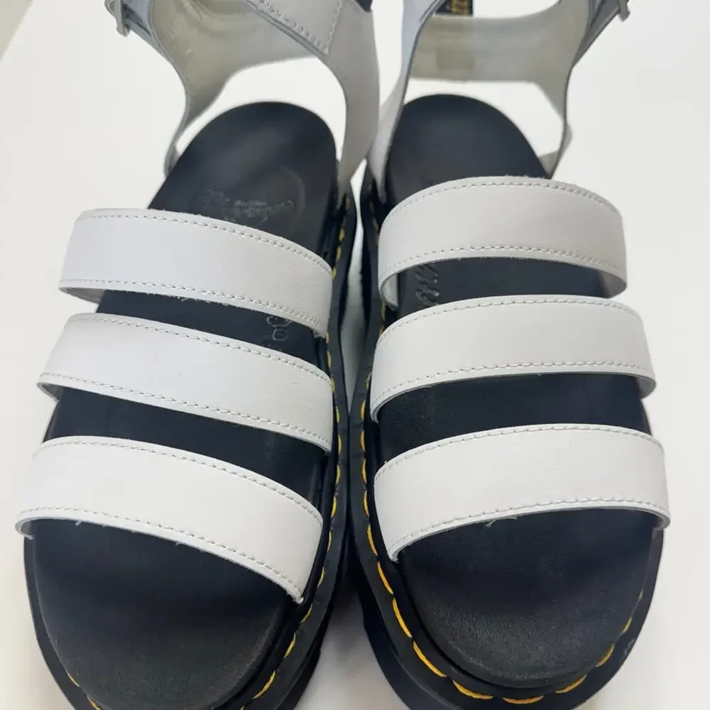 Dr. Martens White Voss Quad Platform Gladiator Sandals - Women’s Size 9